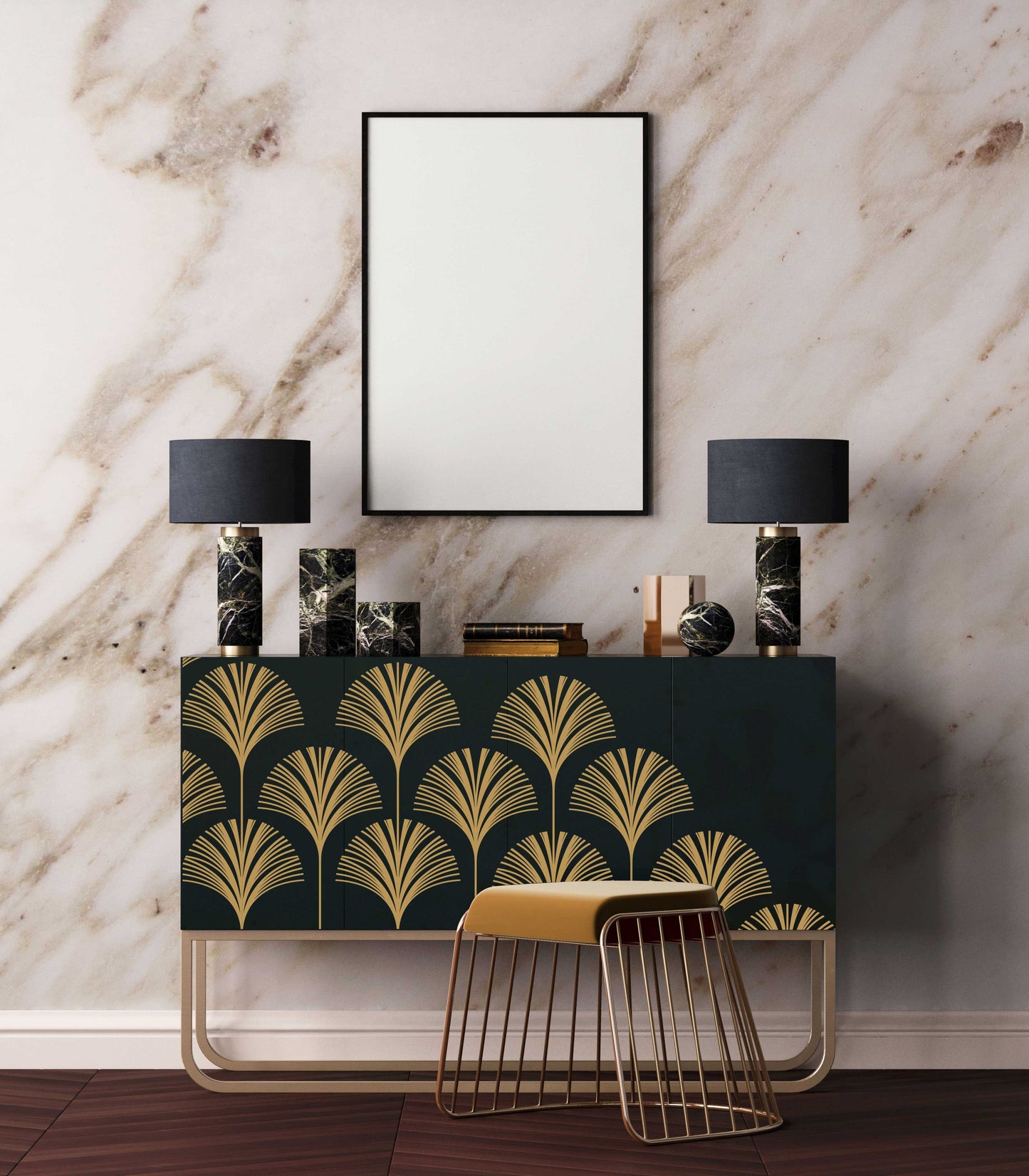 Interlinked Fans - Rub-On Furniture Decal Transfer by Redesign with Prima!