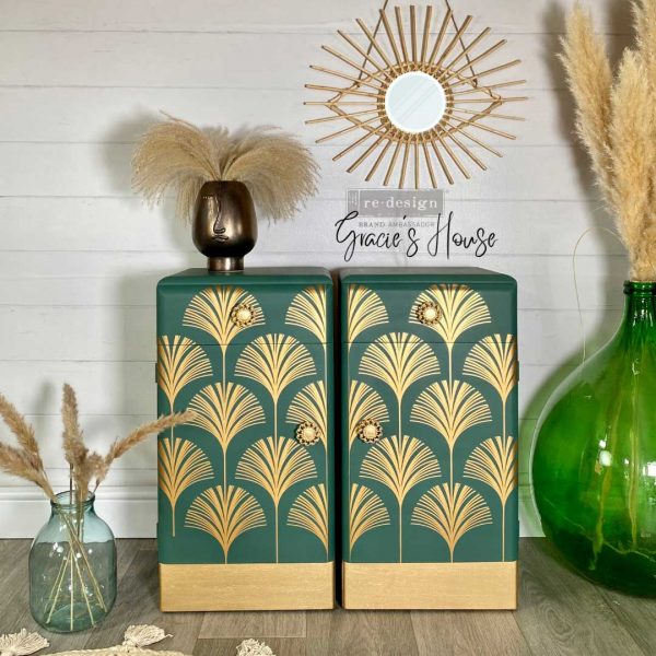 Interlinked Fans - Rub-On Furniture Decal Transfer by Redesign with Prima!
