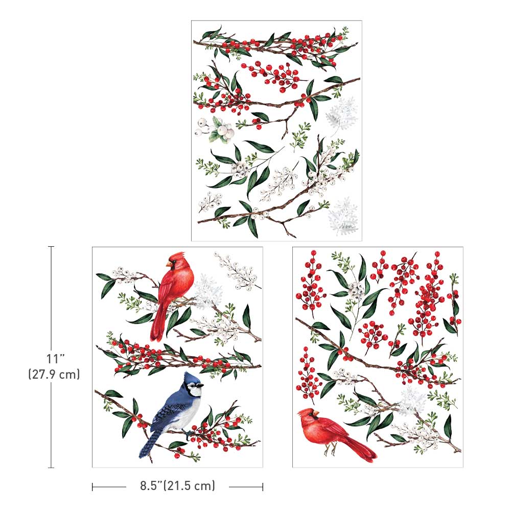 Winterberry - Rub-On Decor Middy-Transfer by Redesign with Prima!