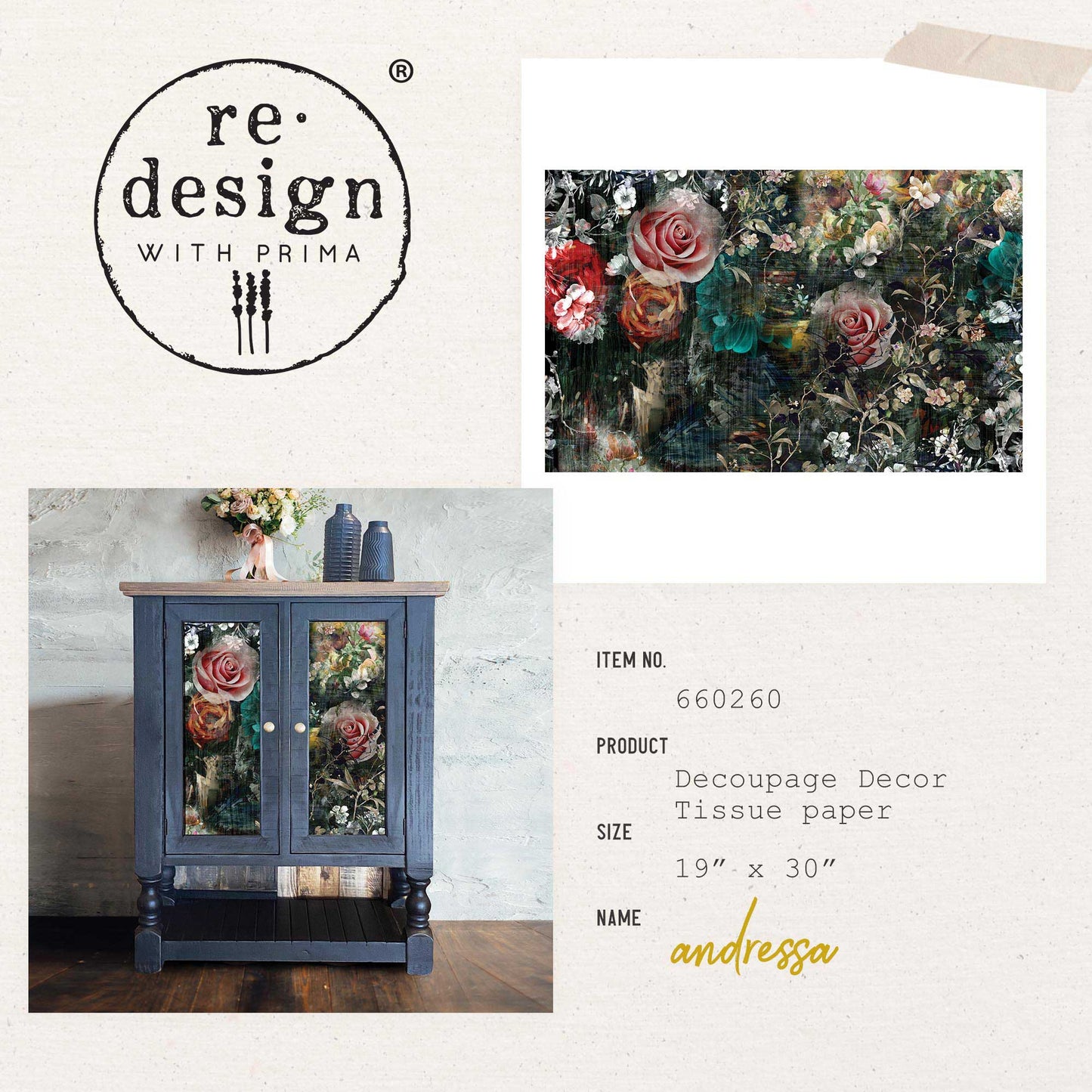 Andressa - Decoupage Paper