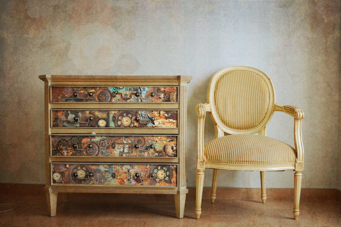 Tarnished Parts - Decoupage Paper