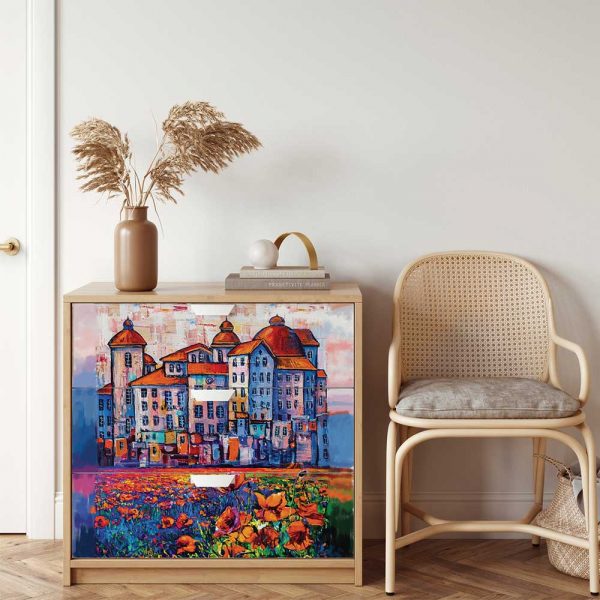 Village in color – A1 Decoupage Fiber Paper