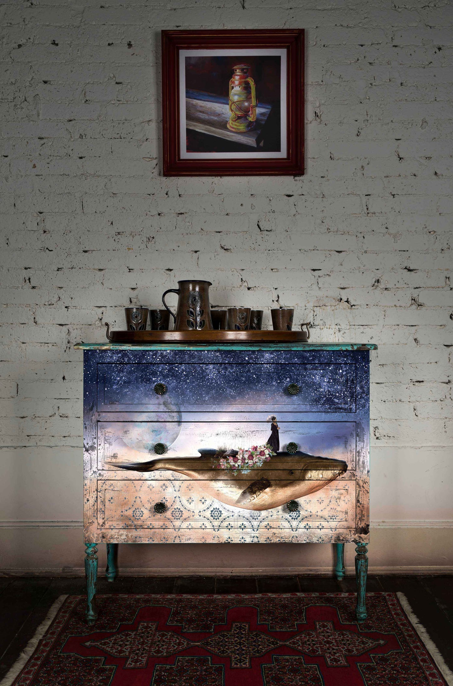 Whale in Cosmos - A1 Decoupage Fiber Paper