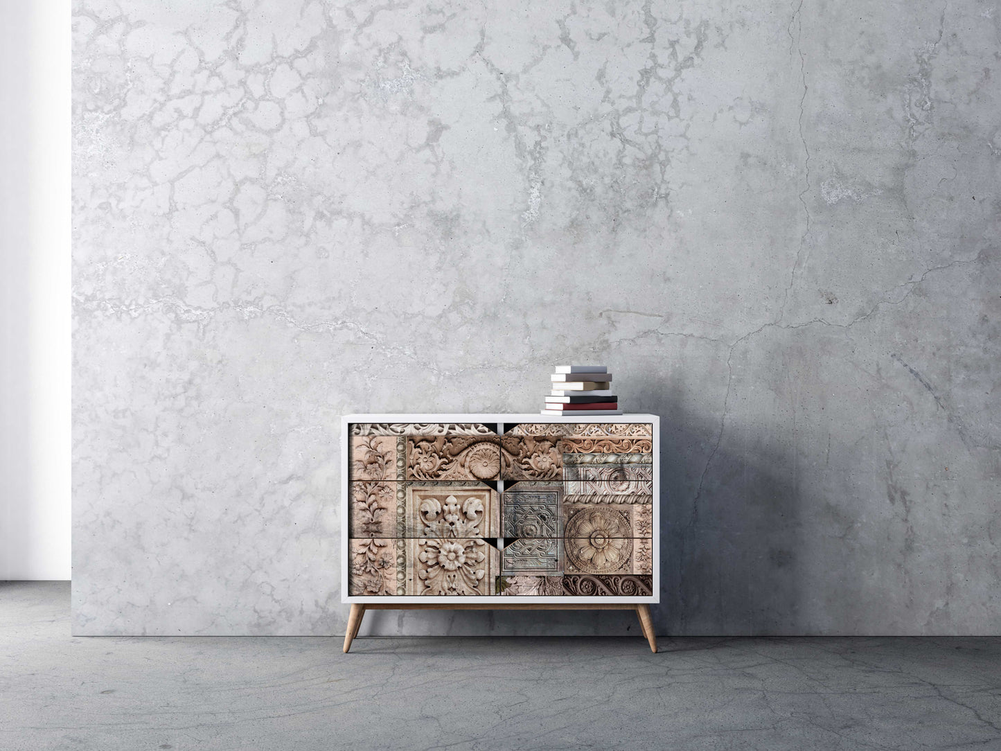 Carved Stonework - A1 Decoupage Fiber Paper