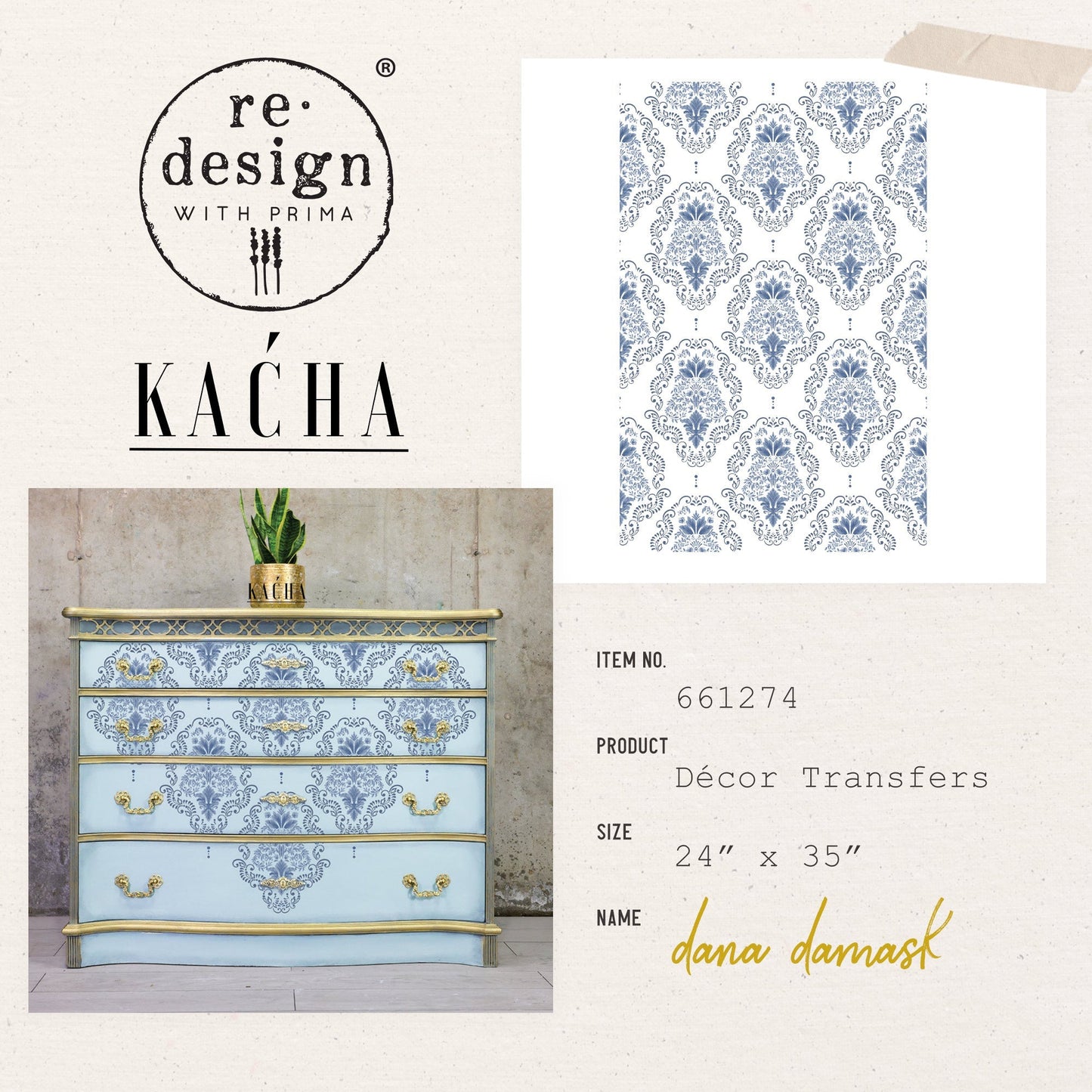 Dana Damask - Kacha - Decor Transfer