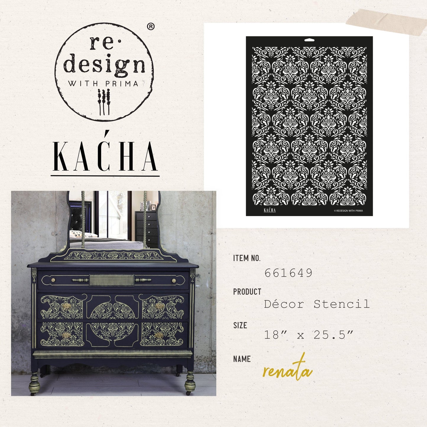 Renata - Kacha - Decor Stencil