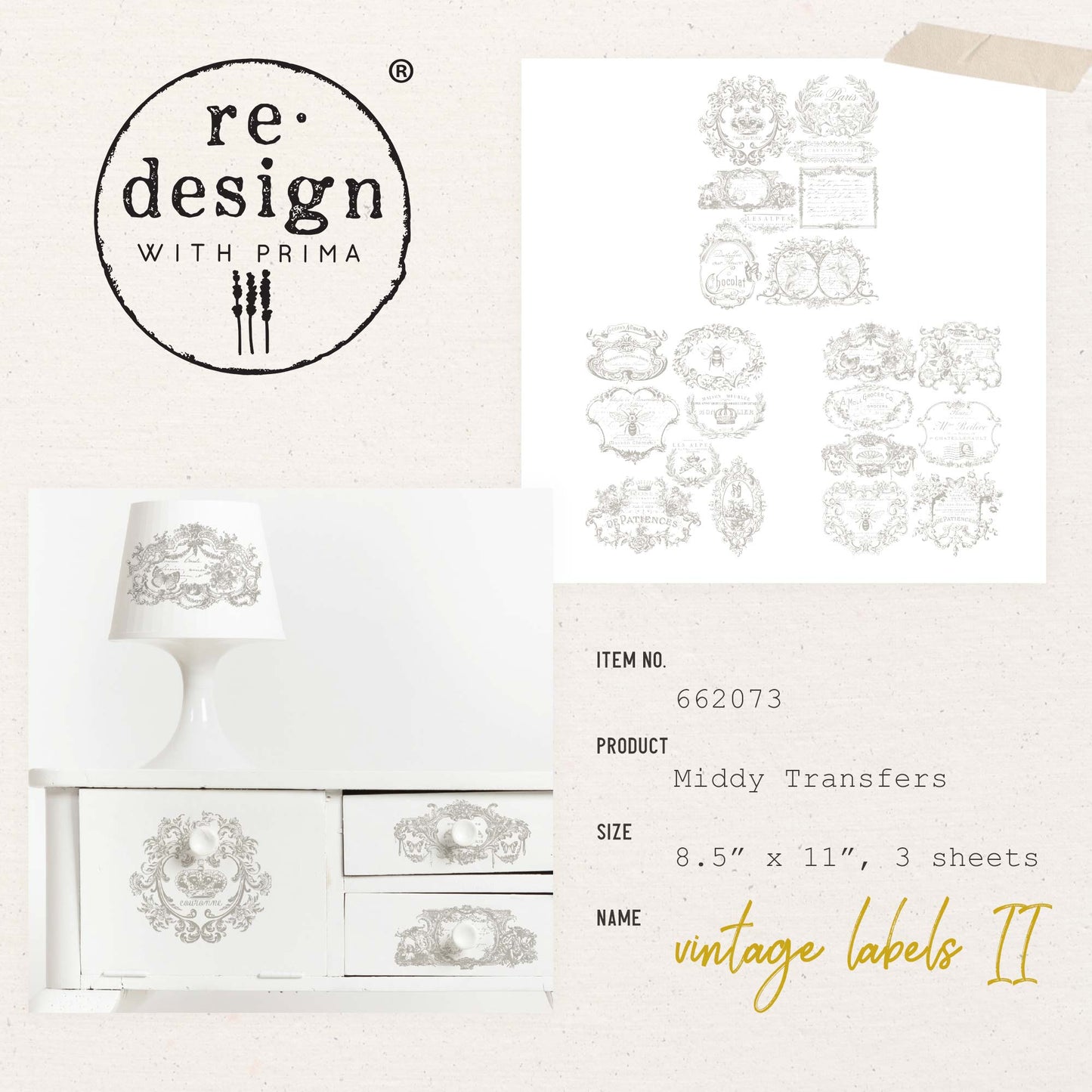Vintage Labels II - Middy Transfer