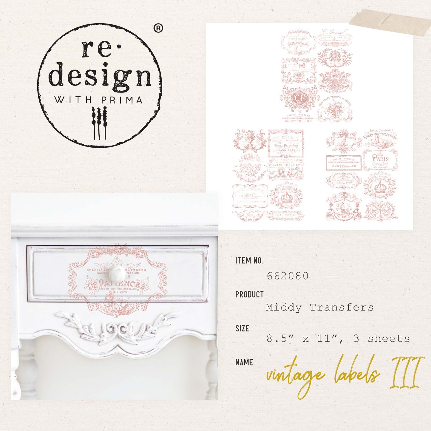 Vintage Labels III - Middy Transfer