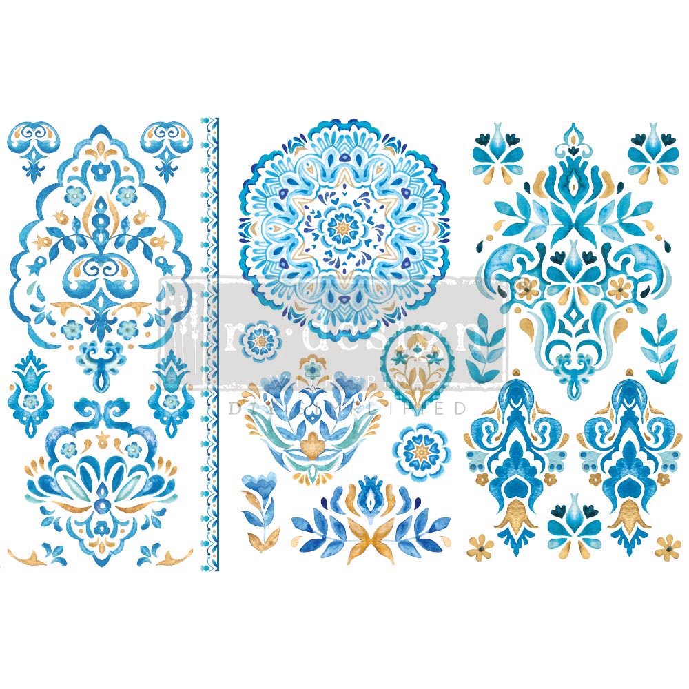 Artisinal Tile - Rub-On Furniture Decal Mini-Transfer by Redesign with Prima!
