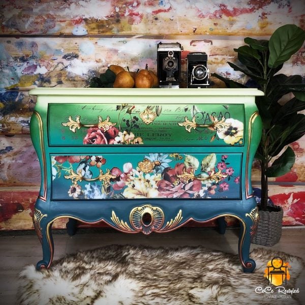 Ruby Rose - Rub-On Furniture Decal transfer by redesign with Prima!