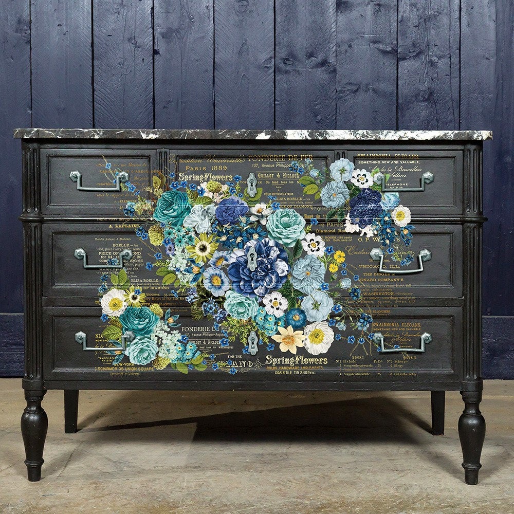 Cosmic Roses - Rub-On Furniture Decal Transfer by redesign with Prima!