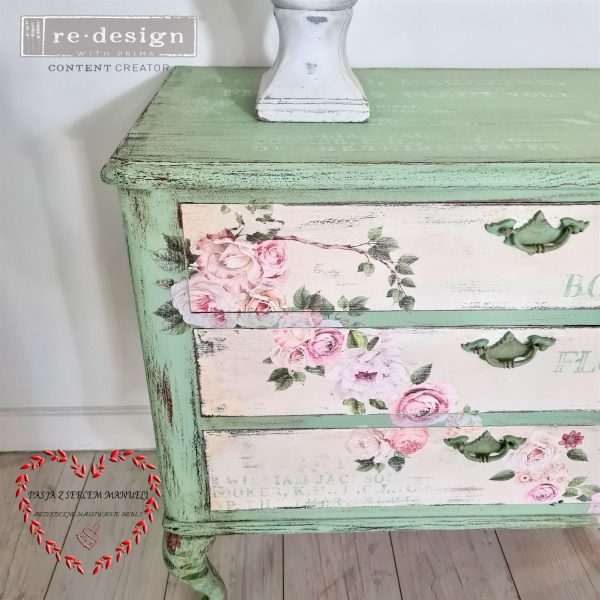 Delicate Roses - Rub-On Furniture Decal Mini-Transfer by Redesign with Prima!