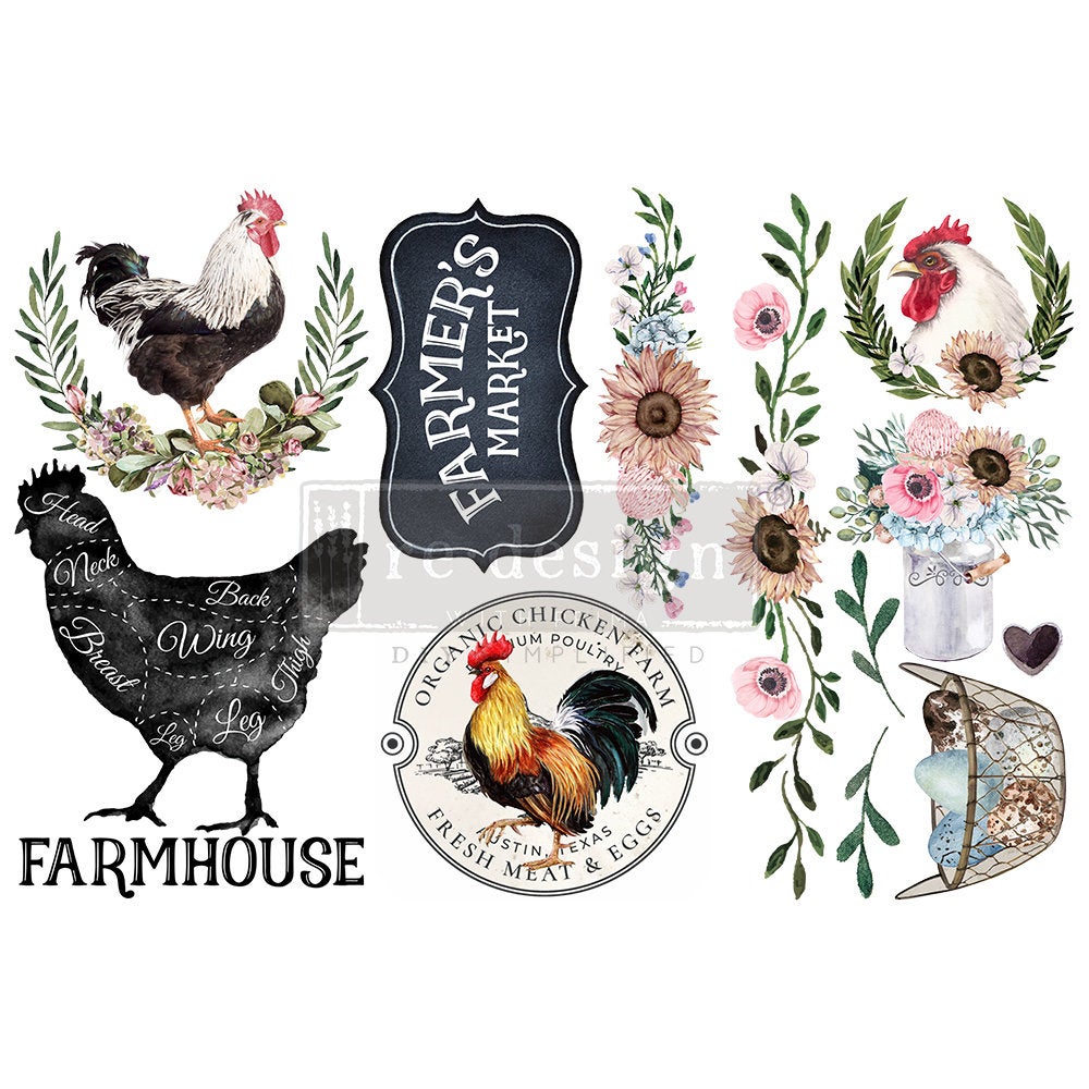 Morning Farmhouse - Rub-On Furniture Decal Mini-Transfer by Redesign with Prima!