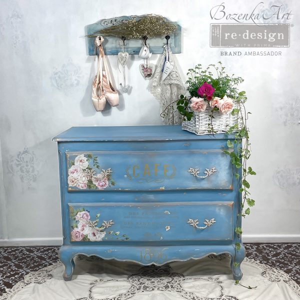 Delicate Roses - Rub-On Furniture Decal Mini-Transfer by Redesign with Prima!