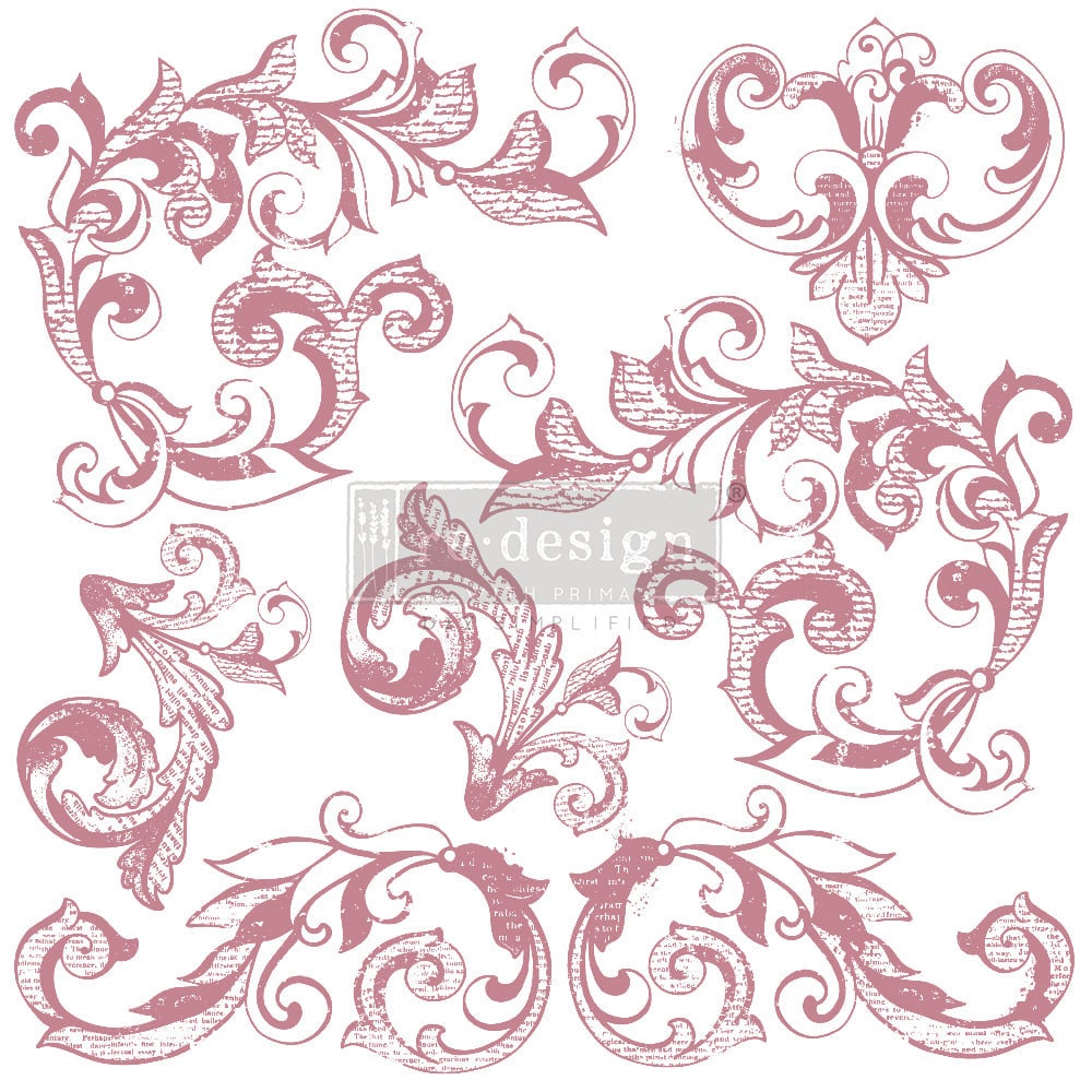 Elegant Scrolls Decor Stamps by ReDesign with Prima!