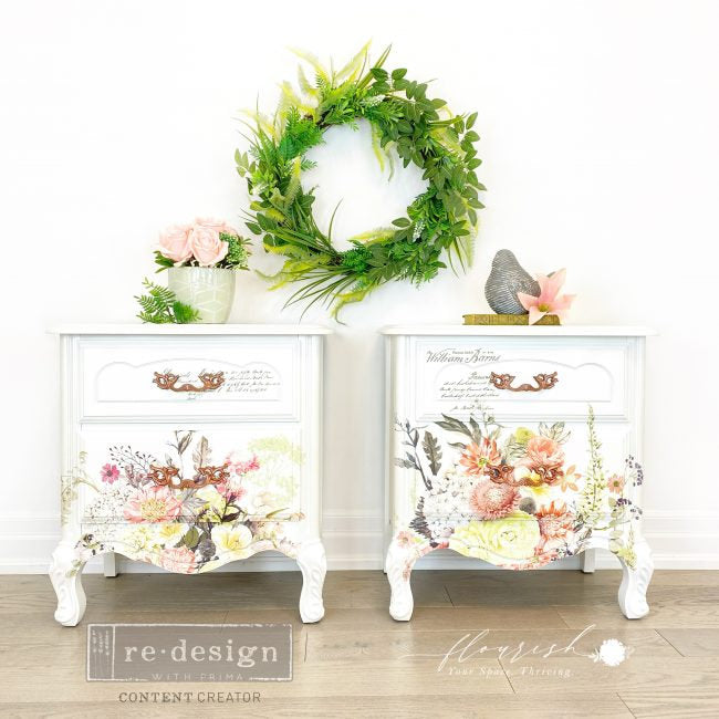 Life in Full Bloom - Rub-On Furniture Decal transfer by redesign with Prima!