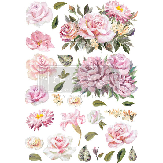 Rose Quartz Decor transfer by redesign with Prima! Furniture decal transfer!