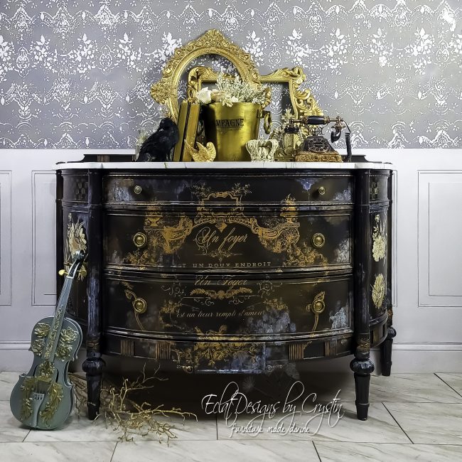 Lovely Script - Rub-On Furniture Decal transfer by redesign with Prima!
