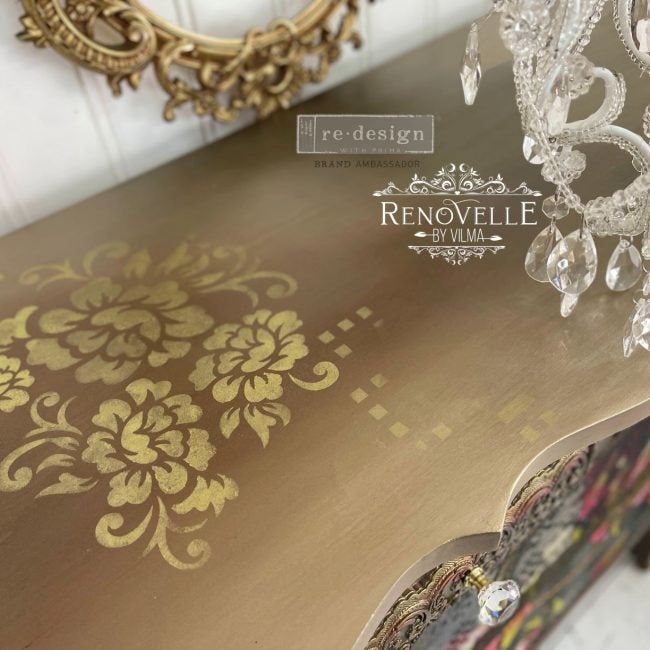CECE Floral Matrix Stencil 18×25 by redesign with Prima!