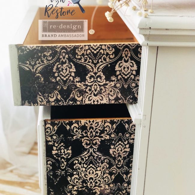 Dark Damask - Decoupage Paper