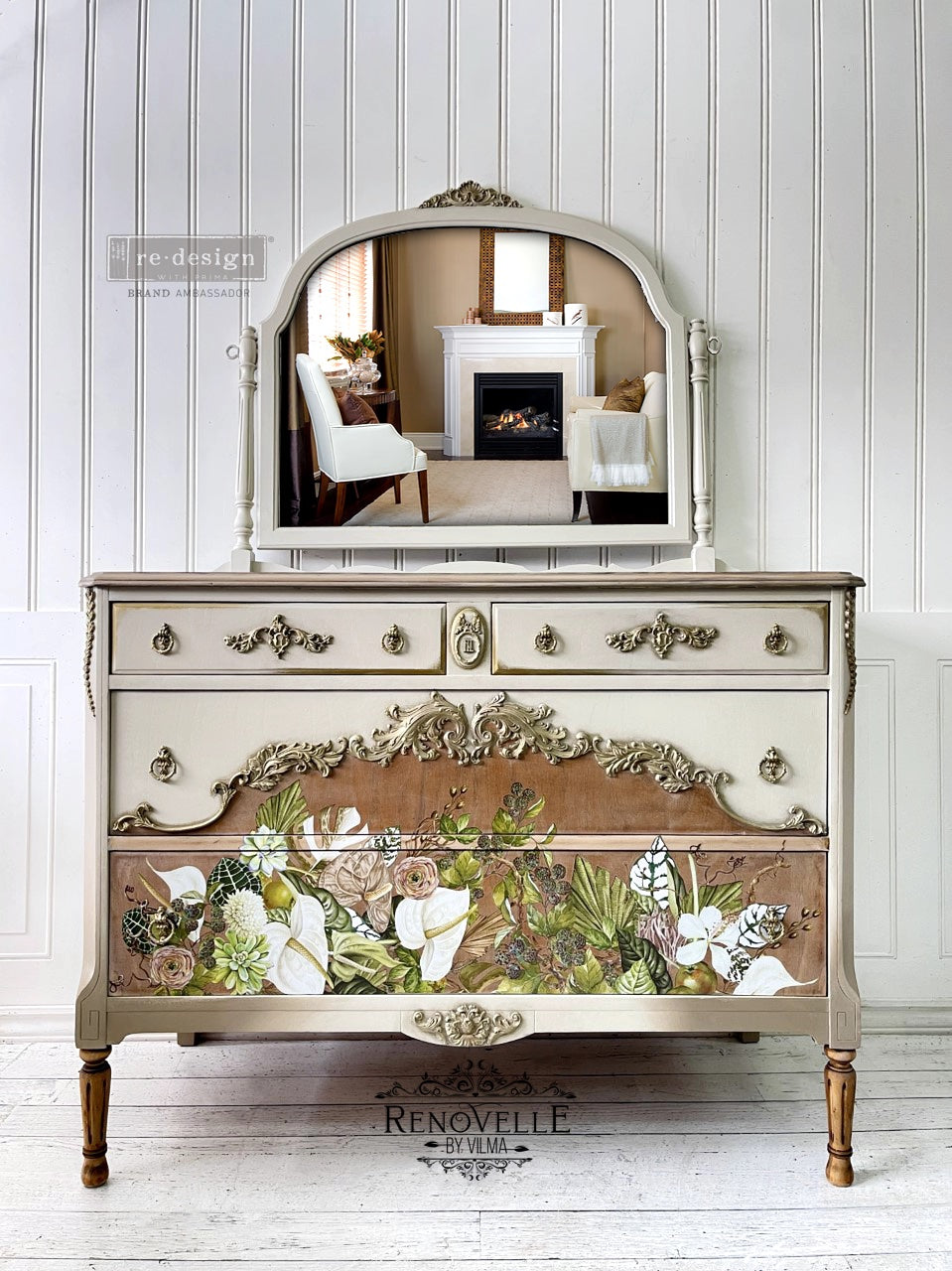 Anthurium - Rub-On Furniture Decal Transfer by Redesign with Prima!
