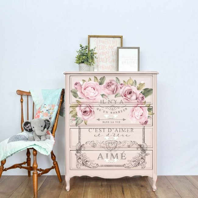 Dans La Vie - Rub-On Decal Furniture Transfer ReDesign by Prima!