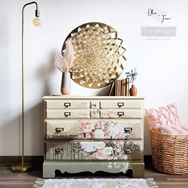 Life in Full Bloom - Rub-On Furniture Decal transfer by redesign with Prima!