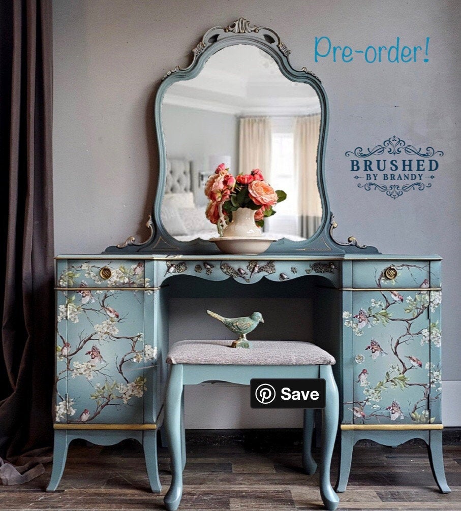 Blossom Flight - Rub-On Furniture Decal transfer by redesign with Prima!