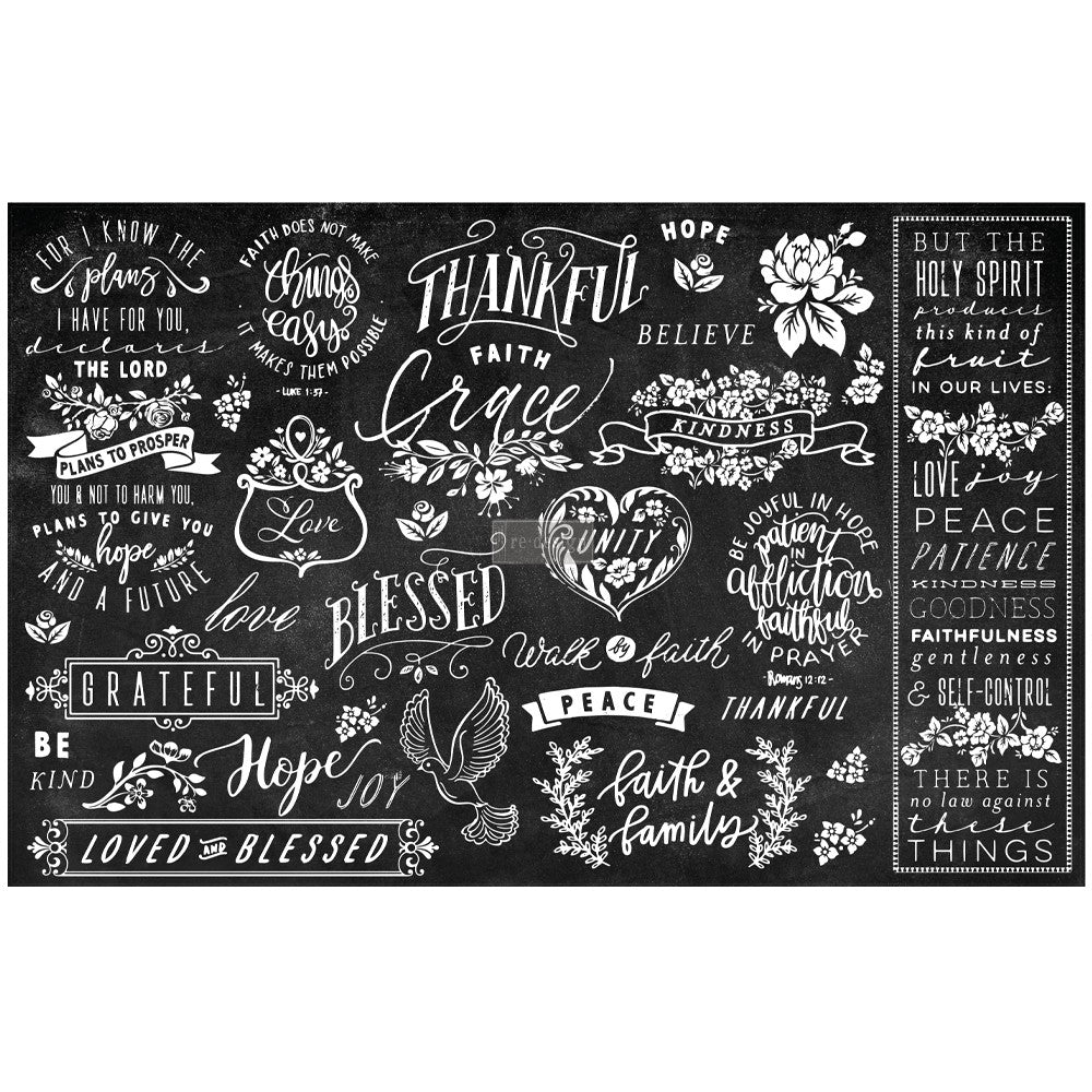 Thankful & Blessed II - Decoupage Paper