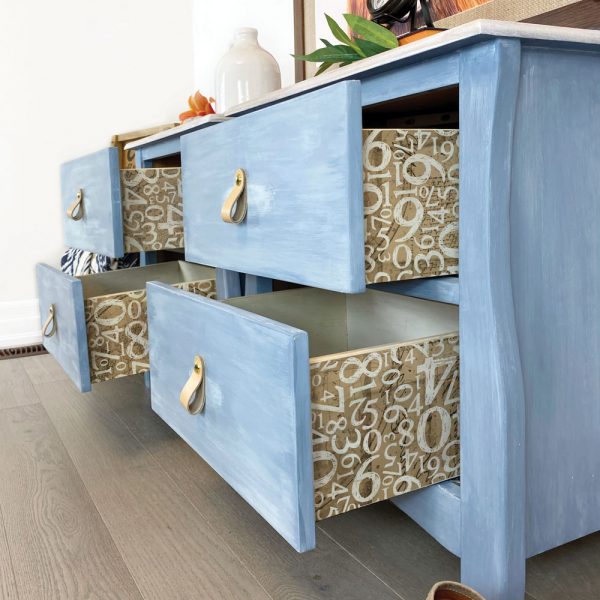 Engraved Numbers - Decoupage Paper