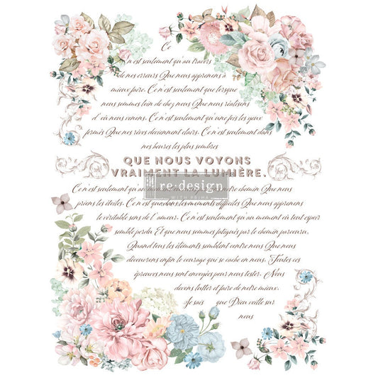 Pure Light Floral Furniture Transfer by Redesign with Prima