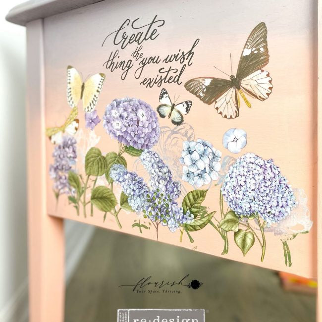 Mystic Hydrangea – Rub-On Furniture Decal Mini-Transfer by Redesign with Prima!