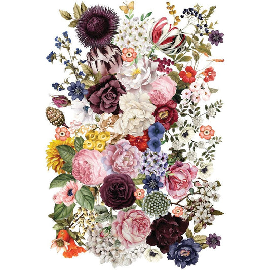 Wondrous Floral - Rub-On Furniture Decal transfer by redesign with Prima!