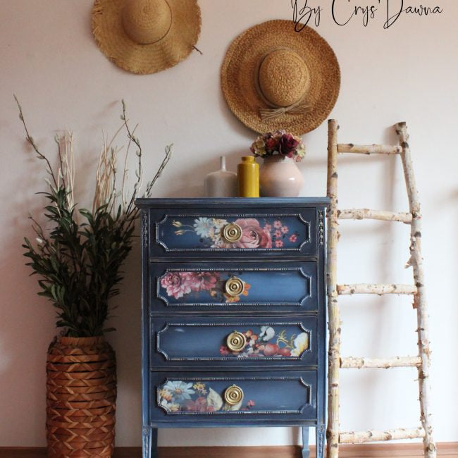 Ruby Rose - Rub-On Furniture Decal transfer by redesign with Prima!