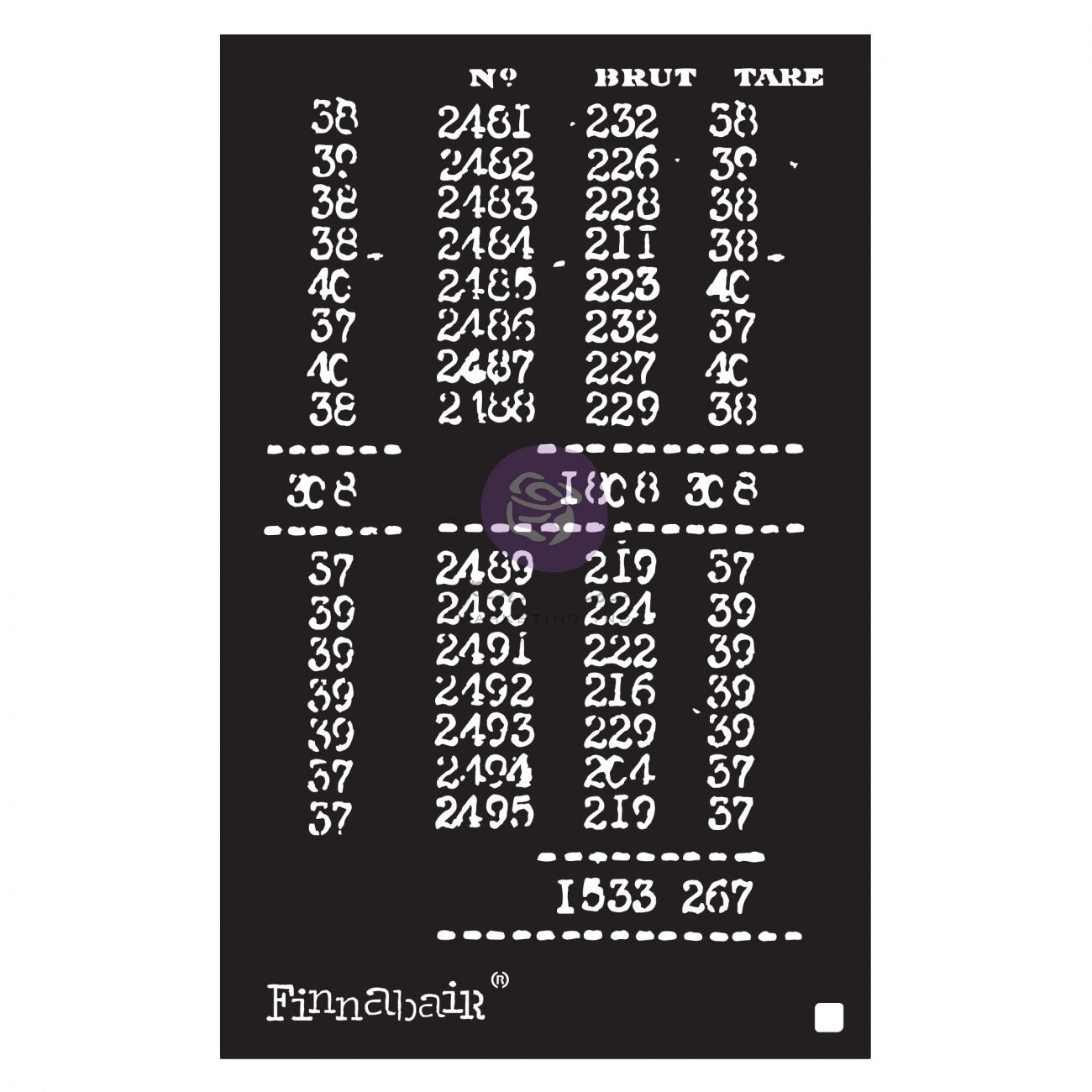 Book of Numbers Stencil by Finnabair redesign with Prima!