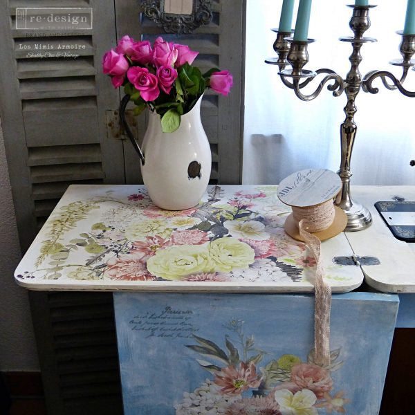 Life in Full Bloom - Rub-On Furniture Decal transfer by redesign with Prima!