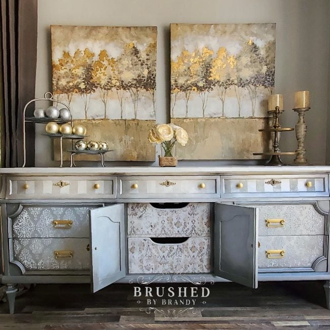 Washed Damask - Decoupage Paper