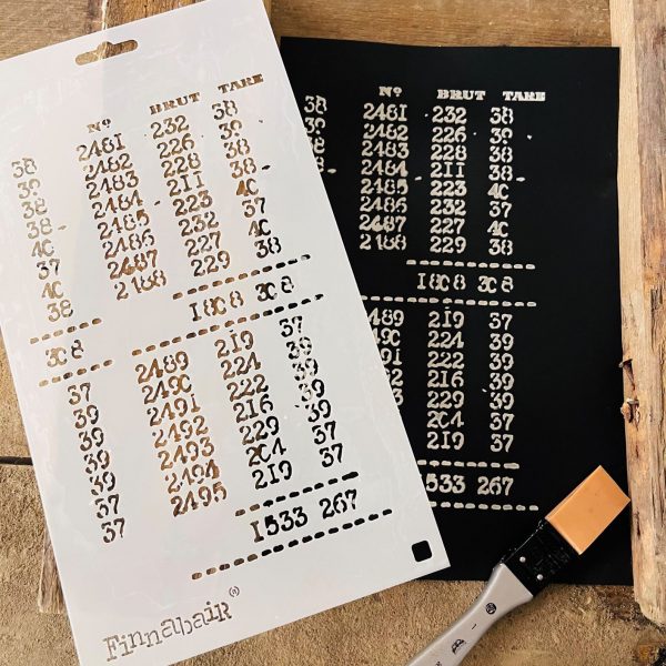 Book of Numbers Stencil by Finnabair redesign with Prima!