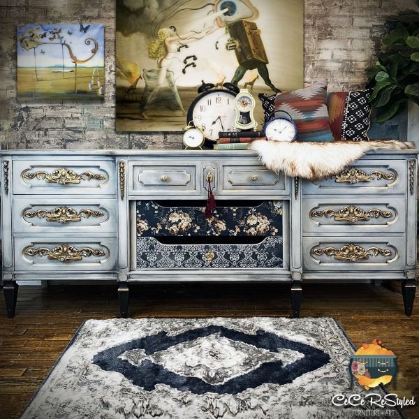 Dark Damask - Decoupage Paper