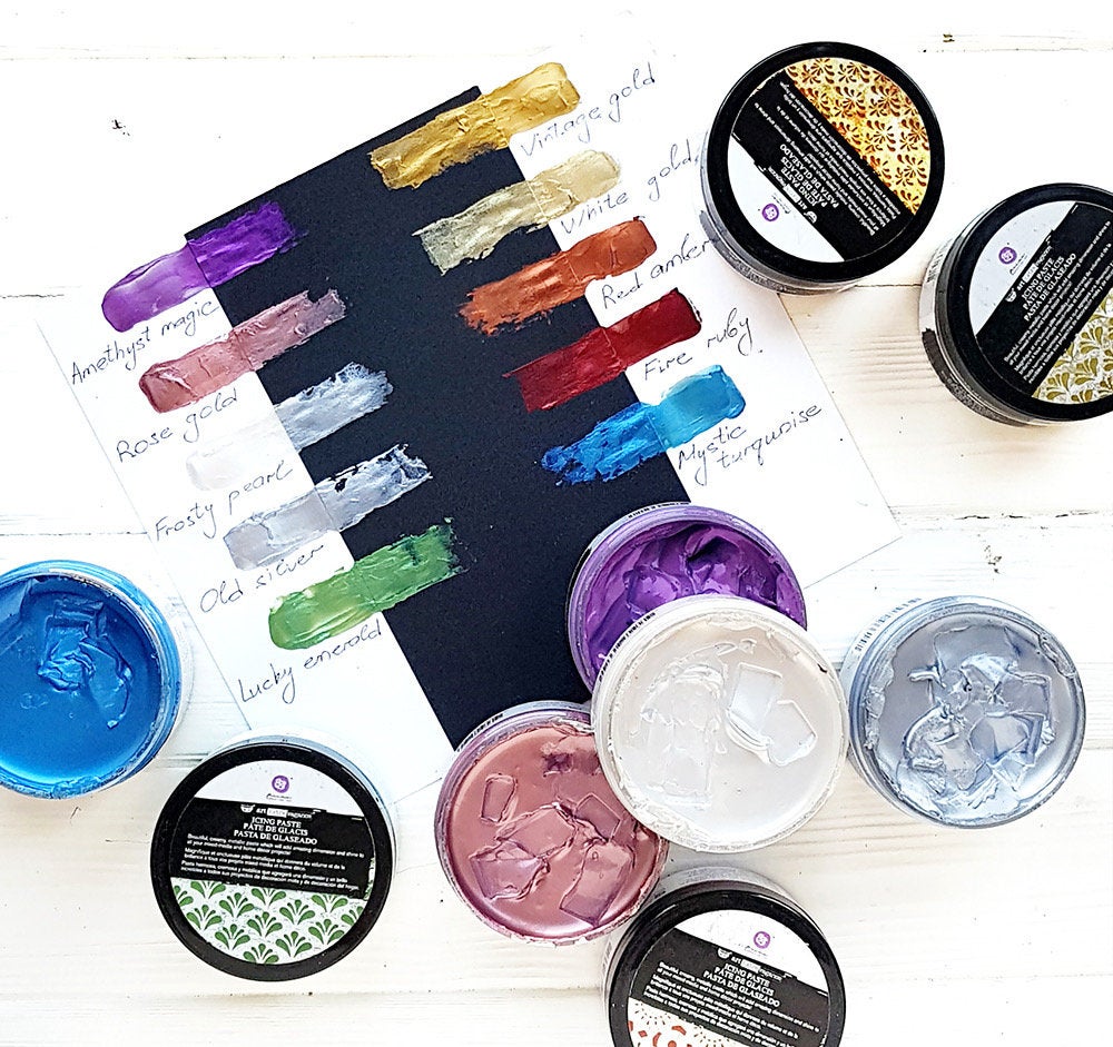 White Gold - Finnabair Art Extravagance Icing Paste - Redesign with Prima 4.1 fl oz!