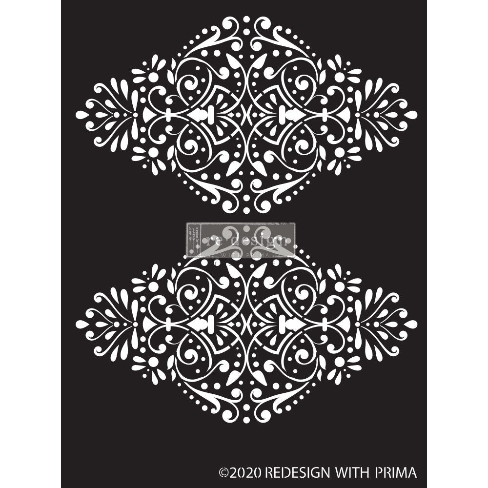 Dotted Flourish - Decor Stencil by Redesign with Prima!