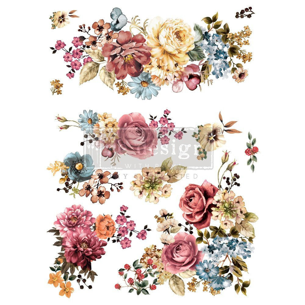 Ruby Rose - Rub-On Furniture Decal transfer by redesign with Prima!