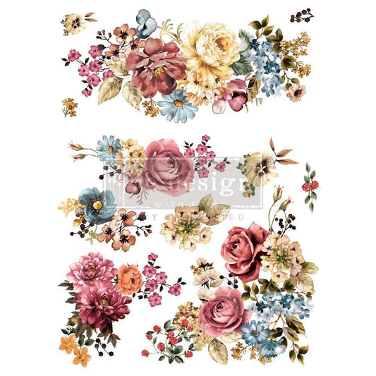 Ruby Rose - Rub-On Furniture Decal transfer by redesign with Prima!