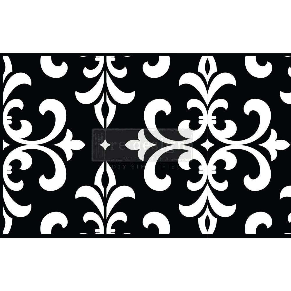 CECE - Modern Damask - Stick and Style stencil redesign with Prima!