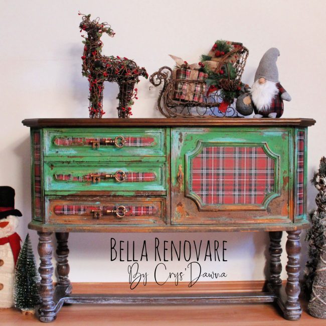Gingham Red - Rub-On Furniture Decal Transfer by Redesign with Prima!
