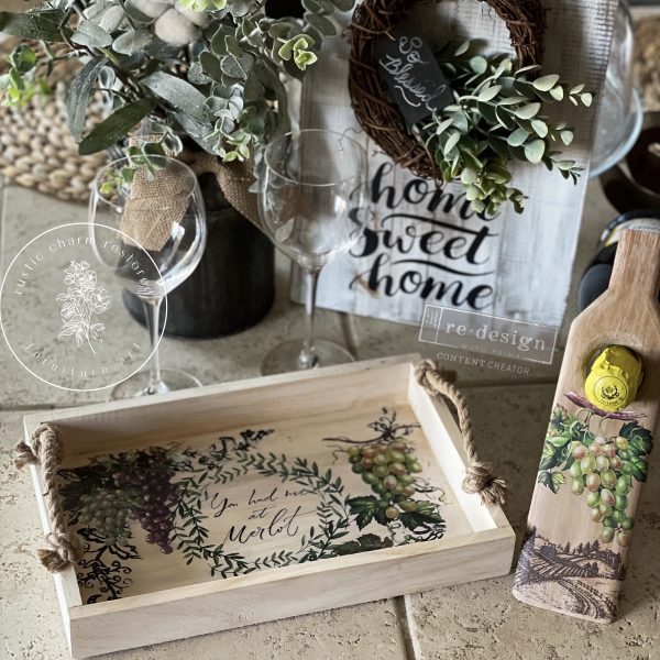 Wine - Rub-On Furniture Decal Mini-Transfer by Redesign with Prima!