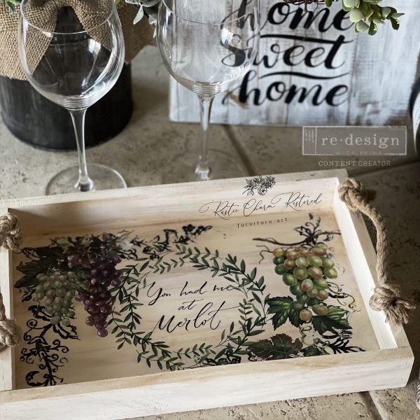 Wine - Rub-On Furniture Decal Mini-Transfer by Redesign with Prima!