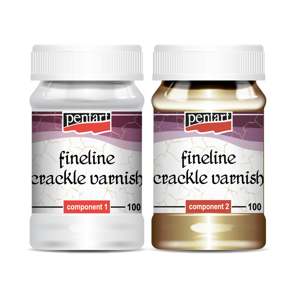 Fineline crackle varnish, 2 components, 100 ml set
