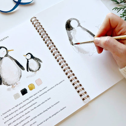 Winter watercolor workbook by Emily Lex