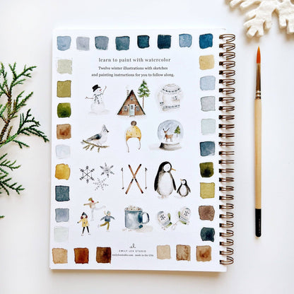 Winter watercolor workbook by Emily Lex